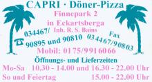 CAPRI - Döner-Pizza, Finnepark 2, Eckartsberga