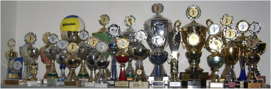 Die bis 2007 erkämpften Pokale der IGVE.